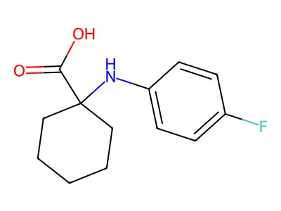 1-(4-Fluoro-phenylamino)-cyclohexanecarboxylic acid structure