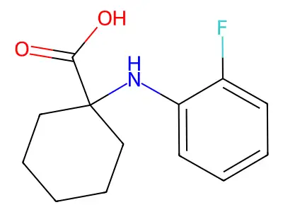 1-(2-Fluoro-phenylamino)-cyclohexanecarboxylic acid structure