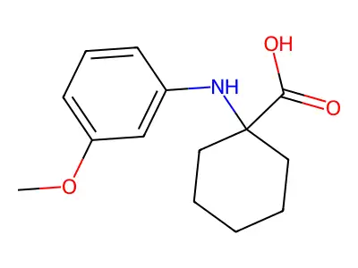 1-(3-Methoxy-phenylamino)-cyclohexanecarboxylic acid structure