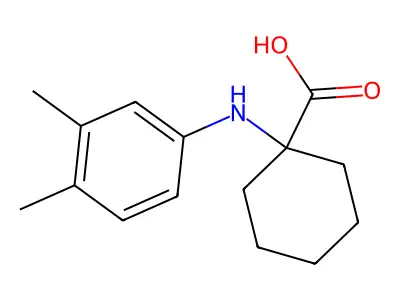 1-[(3,4-Dimethylphenyl)amino]cyclohexanecarboxylic acid structure