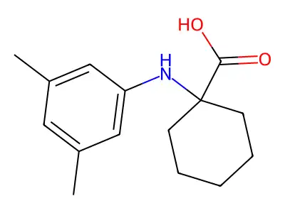 1-(3,5-Dimethylanilino)cyclohexane-1-carboxylic acid structure