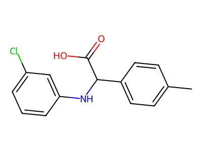 (3-Chloro-phenylamino)-p-tolyl-acetic acid structure
