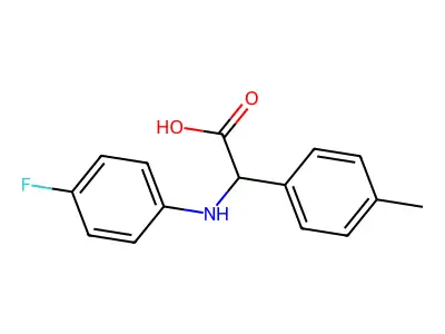(4-Fluoro-phenylamino)-p-tolyl-acetic acid structure