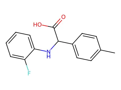 (2-Fluoro-phenylamino)-p-tolyl-acetic acid structure