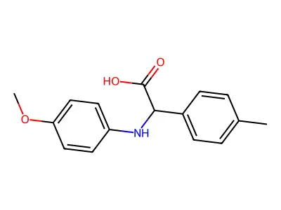 (4-Methoxy-phenylamino)-p-tolyl-acetic acid structure