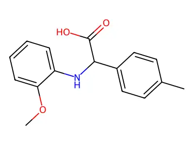(2-Methoxy-phenylamino)-p-tolyl-acetic acid structure