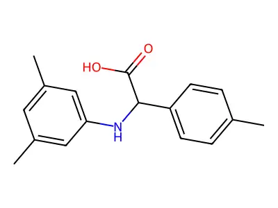 (3,5-Dimethylphenylamino)-4-tolylacetic acid structure