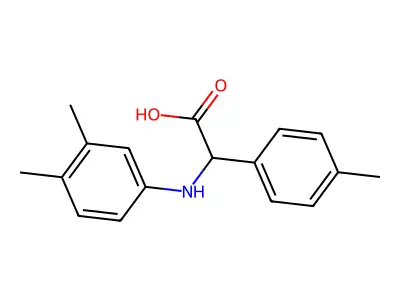 (3,4-Dimethylphenylamino)-4-tolylacetic acid structure