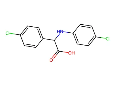 (4-Chloro-phenyl)-(4-chloro-phenylamino)-acetic acid structure