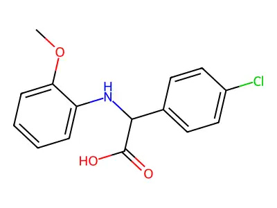 (4-Chloro-phenyl)-(2-methoxy-phenylamino)-acetic acid structure
