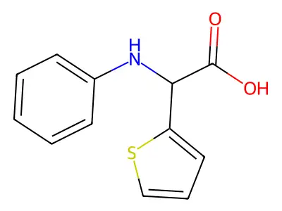Phenylamino-thiophen-2-yl-acetic acid structure
