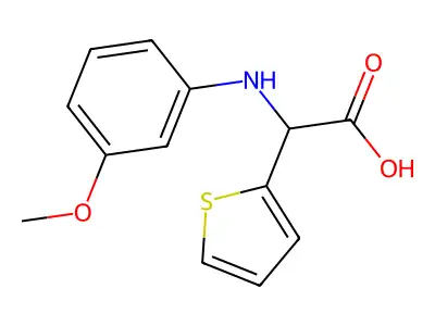 (3-Methoxy-phenylamino)-thiophen-2-yl-acetic acid structure