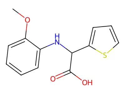 (2-Methoxy-phenylamino)-thiophen-2-yl-acetic acid structure