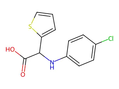(4-Chloro-phenylamino)-thiophen-2-yl-acetic acid structure