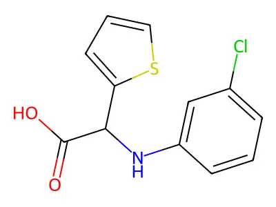 (3-Chloro-phenylamino)-thiophen-2-yl-acetic acid structure