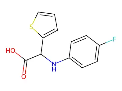 (4-Fluoro-phenylamino)-thiophen-2-yl-acetic acid structure