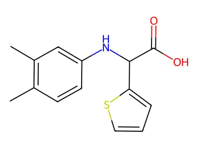 (3,4-Dimethyl-phenylamino)-thiophen-2-yl-acetic acid structure
