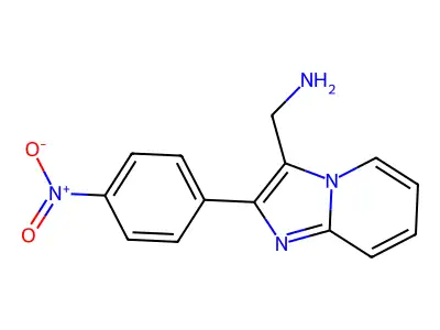 (2-(4-Nitrophenyl)imidazo[1,2-a]pyridin-3-yl)methanamine structure