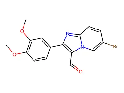6-Bromo-2-(3,4-dimethoxyphenyl)imidazo[1,2-a]pyridine-3-carbaldehyde structure