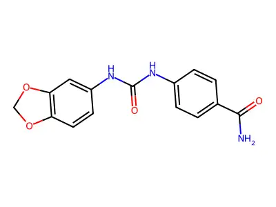 4-(1,3-Benzodioxol-5-ylcarbamoylamino)benzamide structure