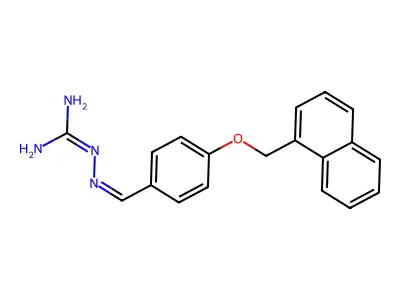 (2Z)-2-[4-(naphthalen-1-ylmethoxy)benzylidene]hydrazinecarboximidamide structure