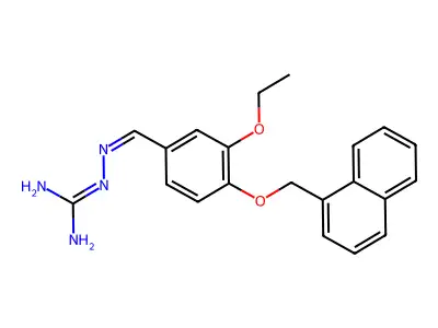 (2Z)-2-[3-ethoxy-4-(naphthalen-1-ylmethoxy)benzylidene]hydrazinecarboximidamide structure