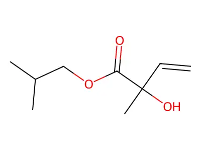 2-Methylpropyl 2-hydroxy-2-methylbut-3-enoate structure