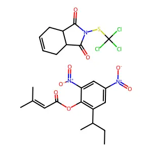 Captan-binepacryl mixt. structure