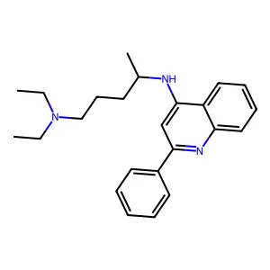 N1,N1-diethyl-N4-(2-phenyl-4-quinolyl)pentane-1,4-diamine structure