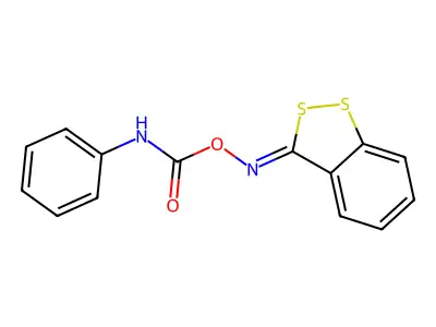 3H-1,2-Benzodithiol-3-one, O-[(phenylamino)carbonyl]oxime structure