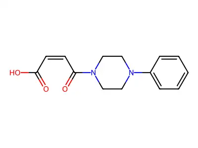 (2Z)-4-oxo-4-(4-phenylpiperazin-1-yl)but-2-enoic acid structure