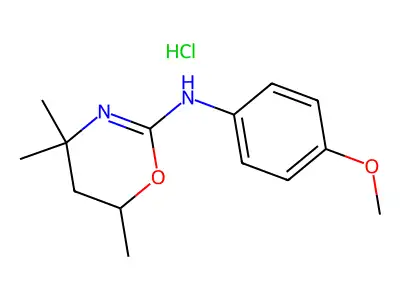 5,6-Dihydro-2-p-anisidino-4,4,6-trimethyl-4H-1,3-oxazine hydrochloride structure