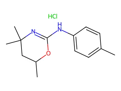 5,6-Dihydro-2-p-toluidino-4,4,6-trimethyl-4H-1,3-oxazine hydrochloride structure