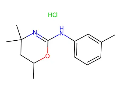 5,6-Dihydro-2-m-toluidino-4,4,6-trimethyl-4H-1,3-oxazine hydrochloride structure