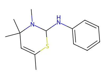 2H-1,3-Thiazin-2-amine, 3,4-dihydro-N-phenyl-3,4,4,6-tetramethyl- structure
