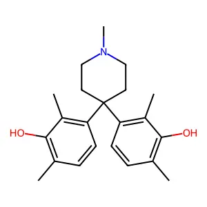 3-[4-(3-Hydroxy-2,4-dimethyl-phenyl)-1-methyl-4-piperidyl]-2,6-dimethyl-phenol structure