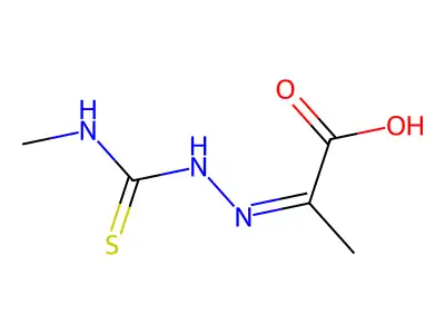 2-(Methylcarbamothioylhydrazinylidene)propanoic acid structure