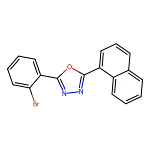 2-(2-Bromophenyl)-5-(1-naphthyl)-1,3,4-oxadiazole structure
