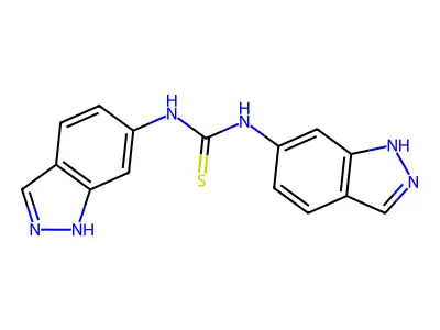 N,N'-Di(1H-indazol-6-yl)thiourea structure