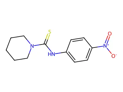 N-(4-nitrophenyl)piperidine-1-carbothioamide structure