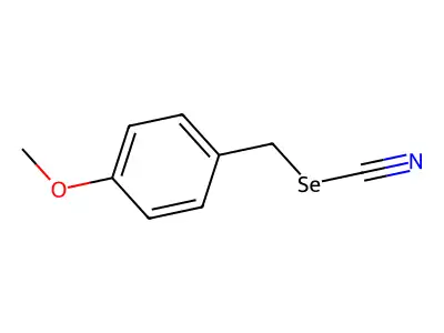 Selenocyanic acid, (4-methoxyphenyl)methyl ester structure