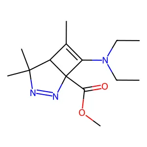 methyl 6-(diethylamino)-2,2,7-trimethyl-3,4-diazabicyclo[3.2 structure