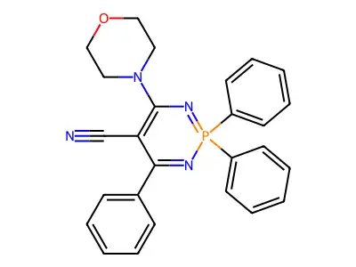 4-(4-Morpholinyl)-2,2,6-triphenyl-1,3,2lambda~5~-diazaphosphinine-5-carbonitrile structure