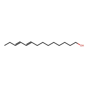 9,11-Tetradecadien-1-ol, (E,E)- structure