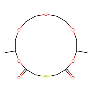 2,12-Dimethyl-1,4,7,10,13-pentaoxa-16-thiacyclooctadecane-14,18-dione structure