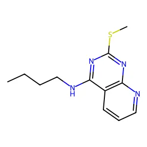 4-n-Butylamino-2-methylthiopyrido(2,3-d)pyrimidine structure