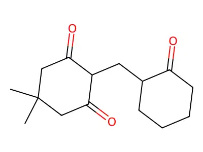 5,5-Dimethyl-2-[(2-oxocyclohexyl)methyl]cyclohexane-1,3-dione structure
