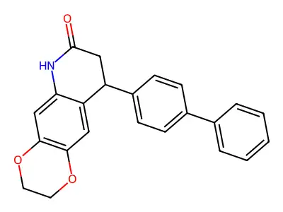 9-(4-phenylphenyl)-3,6,8,9-tetrahydro-2H-[1,4]dioxino[2,3-g]quinolin-7-one structure