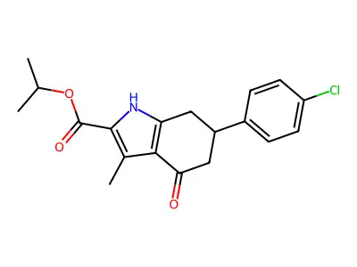 propan-2-yl 6-(4-chlorophenyl)-3-methyl-4-oxo-4,5,6,7-tetrahydro-1H-indole-2-carboxylate structure