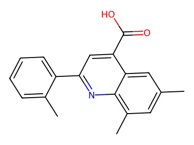 6,8-Dimethyl-2-(2-methylphenyl)quinoline-4-carboxylic acid structure